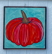 Load image into Gallery viewer, CLEARANCE 17x17 pumpkin Hand-Painted Signs
