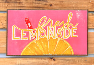 21x37 Fresh Lemonade Hand-Painted Sign