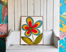 Load image into Gallery viewer, 25x31 Flower Hand-Painted Sign