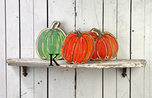 Load image into Gallery viewer, 8x10 stand or hang solid pumpkin wood cutout blocks