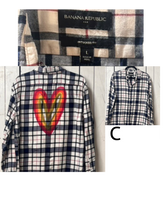 Load image into Gallery viewer, NEW- LARGE Fall Heart button up long sleeve