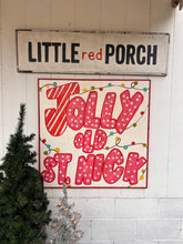 Load image into Gallery viewer, 2024 - “Jolly Old St. Nick” Hand-Painted Sign 37x37