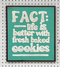 Load image into Gallery viewer, CLEARANCE 15x17 “fresh baked cookies” hand-painted sign
