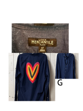 Load image into Gallery viewer, NEW- LARGE Fall Heart button up long sleeve