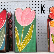 Load image into Gallery viewer, 6x12 stand alone scalloped - wood flower cutout blocks