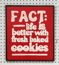Load image into Gallery viewer, CLEARANCE 15x17 “fresh baked cookies” hand-painted sign
