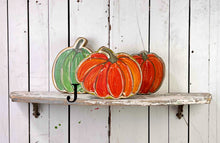 Load image into Gallery viewer, 8x10 stand or hang solid pumpkin wood cutout blocks