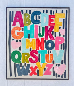 29x33 alphabet Hand-Painted Sign B