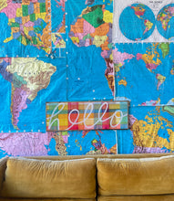 Load image into Gallery viewer, 13x37 NEW! Plaid “hello” sign