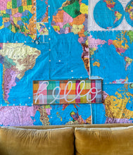 Load image into Gallery viewer, 13x37 NEW! Plaid “hello” sign