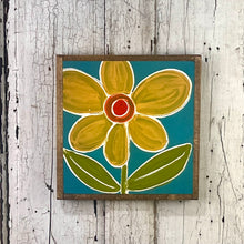 Load image into Gallery viewer, 13x13 NEW FLOWERS Hand-Painted Sign
