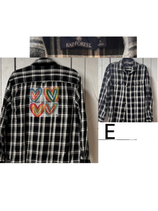 NEW- LARGE Fall Heart button up long sleeve