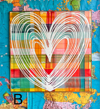 Load image into Gallery viewer, 37x37 RESTOCKED! Plaid Heart Hand-Painted Sign
