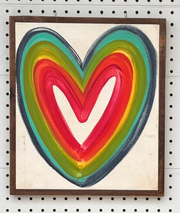 13x15 Heart Hand-Painted Sign