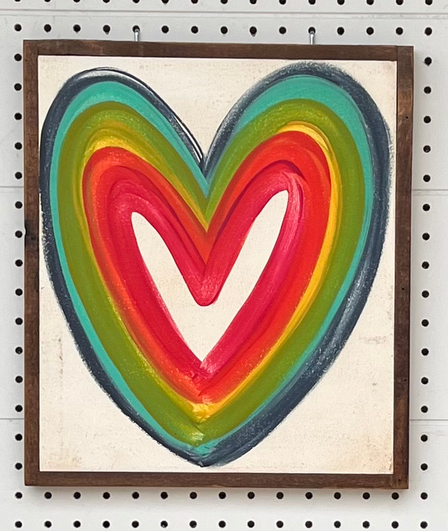 13x15 Heart Hand-Painted Sign