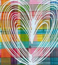Load image into Gallery viewer, 37x37 RESTOCKED! Plaid Heart Hand-Painted Sign
