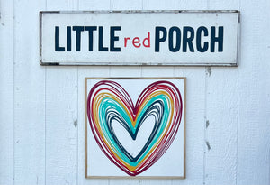 25x25 Heart Hand-Painted Sign