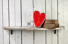 Load image into Gallery viewer, 7x7 stand or hang solid hearts wood cutout blocks
