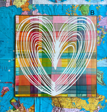 Load image into Gallery viewer, 37x37 RESTOCKED! Plaid Heart Hand-Painted Sign
