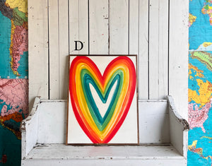 25x31 Heart Hand-Painted Sign