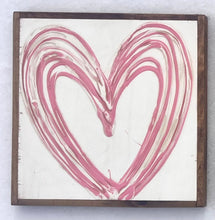 Load image into Gallery viewer, 13x13 valentine heart Hand-Painted Sign
