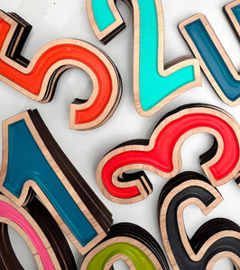 NEW PRICE! 2” Q-W Colorful Laser Cut Letters