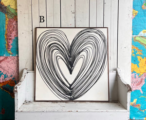 37x37 Heart Hand-Painted Sign