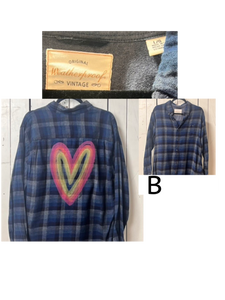 NEW- LARGE Fall Heart button up long sleeve
