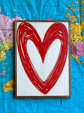 Load image into Gallery viewer, 11x15  NEW!  Hand-Painted-Fall Colors-Heart Sign

