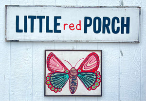 17x21 butterflies hand-painted sign