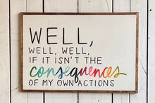 Load image into Gallery viewer, 17x25 &quot;well, well, welll” Hand-Painted Sign
