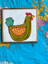 Load image into Gallery viewer, 13x13 NEW! Hand-Painted chickens Sign

