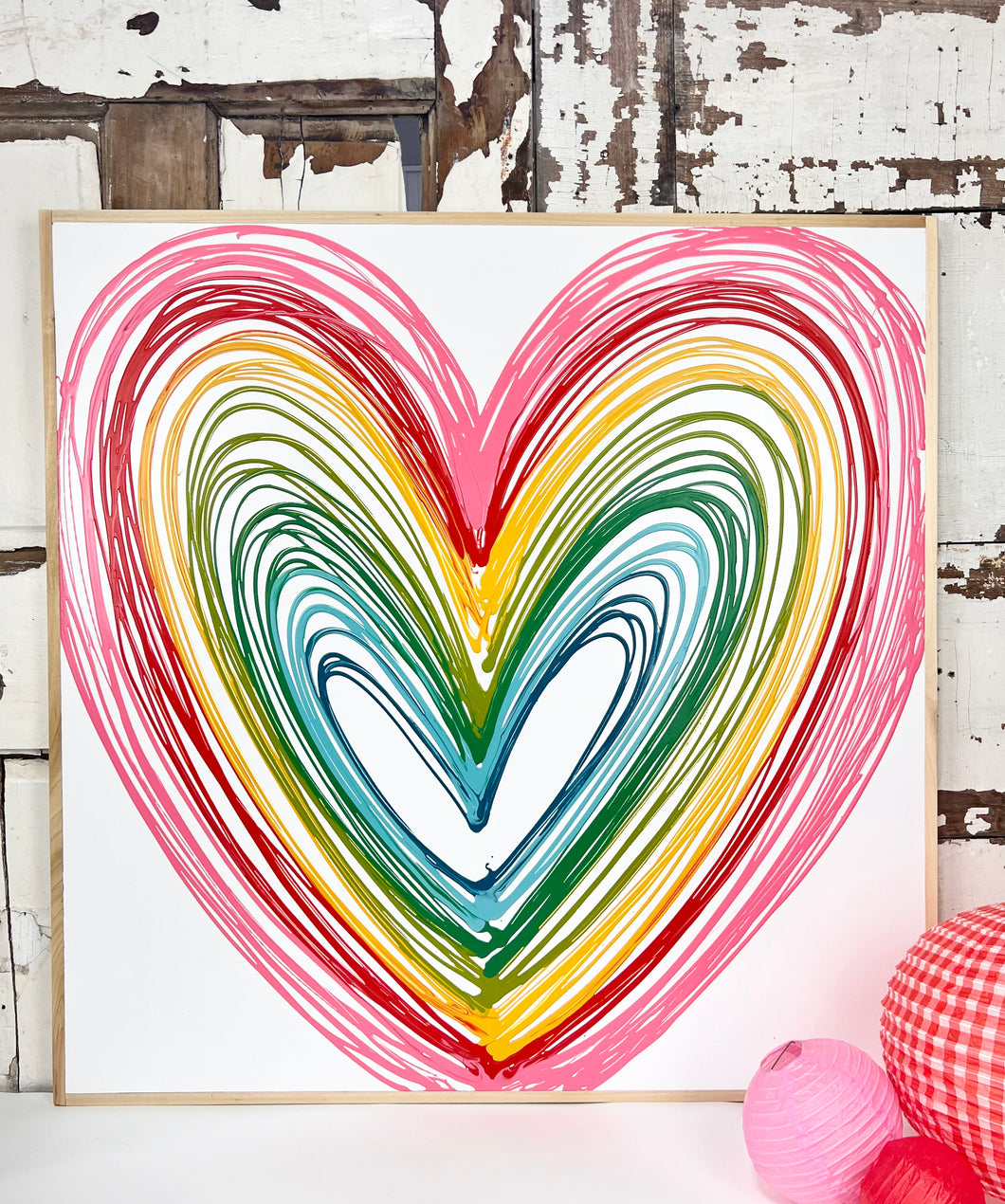 37x37 Hand-Painted Heart Sign A