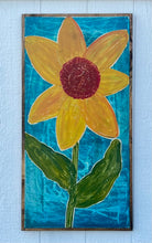 Load image into Gallery viewer, 19x37 Flower hand-painted sign
