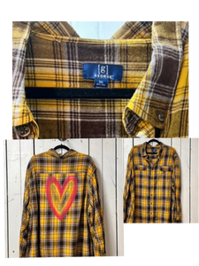 NEW- 3XL Fall Heart button up long sleeve