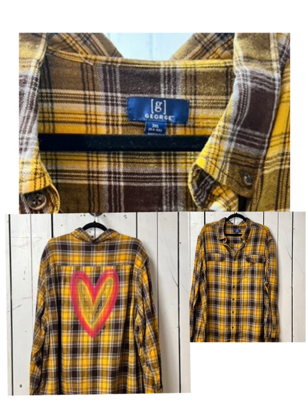 NEW- 3XL Fall Heart button up long sleeve
