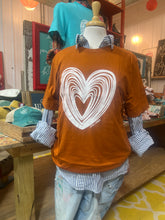 Load image into Gallery viewer, Rust Little Red Porch classic heart T-shirt
