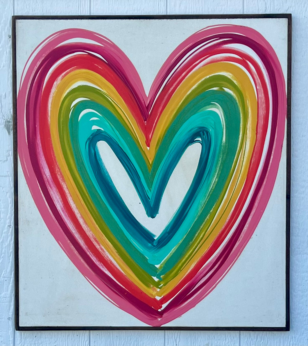 39x33 Heart Hand-Painted Sign