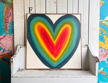 Load image into Gallery viewer, 37x37 Heart Hand-Painted Sign

