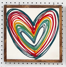 Load image into Gallery viewer, 13x13 NEW HEARTS Hand-Painted Sign
