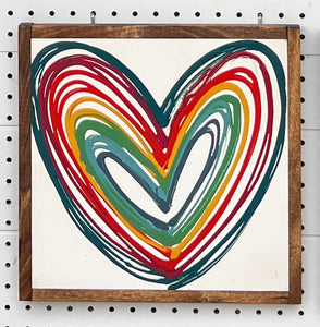 13x13 NEW HEARTS Hand-Painted Sign