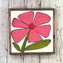 Load image into Gallery viewer, 13x13 NEW FLOWERS Hand-Painted Sign
