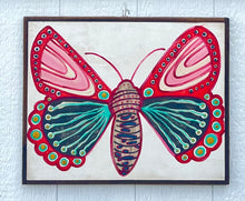 Load image into Gallery viewer, 17x21 butterflies hand-painted sign
