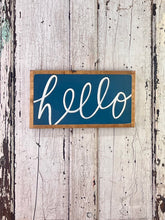 Load image into Gallery viewer, 9x17 NEW “Hello” Hand-Painted Sign
