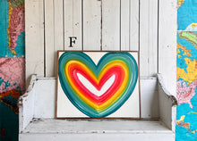 Load image into Gallery viewer, 25x31 Heart Hand-Painted Sign
