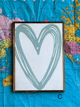 Load image into Gallery viewer, 11x15  NEW!  Hand-Painted-Fall Colors-Heart Sign
