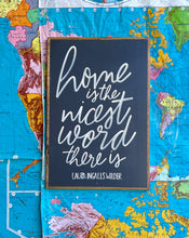 Load image into Gallery viewer, 17x25 RESTOCKED “Home is the nicest” Hand-Painted Sign
