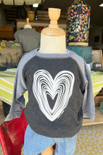 Load image into Gallery viewer, SALE!!! White heart baseball TODDLER  T-shirt.
