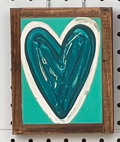 6x7 NEW solid heart Hand-Painted Signs