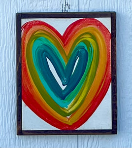 9x11 Heart Hand-Painted Sign